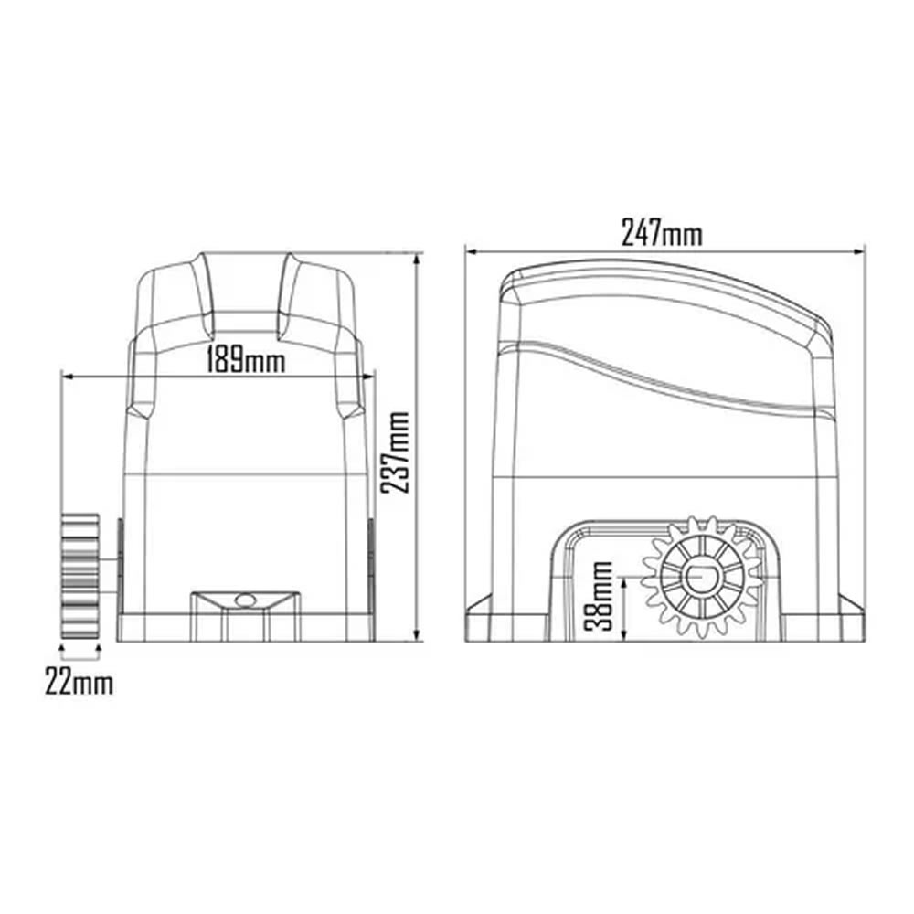 Kit Motor Portão Agl Light 3mt Cremalheira - Imagem 2